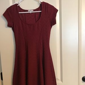 Maroon scoop neck dress